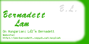 bernadett lam business card